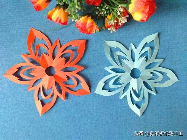 分享五星窗花剪纸简单漂亮,100种简单剪纸窗花角花