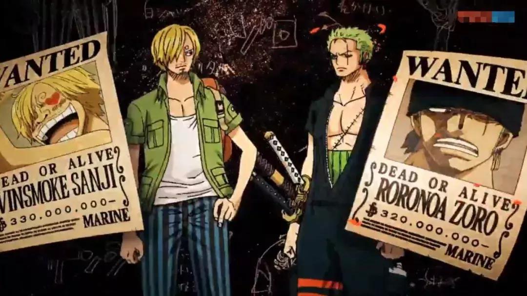 草帽海贼团皇副索隆山治,山治和乔巴看到悬赏金