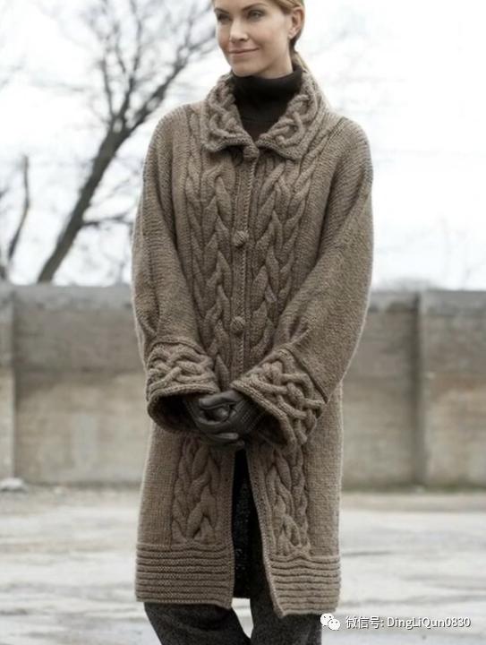 春秋针织女装长款开衫外套,加肥加大针织开衫外套长款