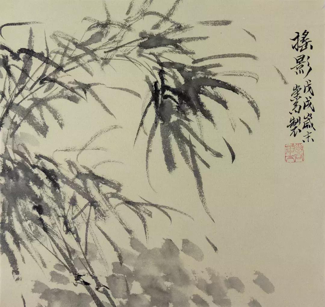 梅兰竹菊国画中的山石画法,梅兰竹菊国画写意教学视频