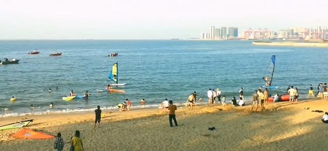 西秀海滩是海口唯一的帆船基地,海口西海岸海滩公园