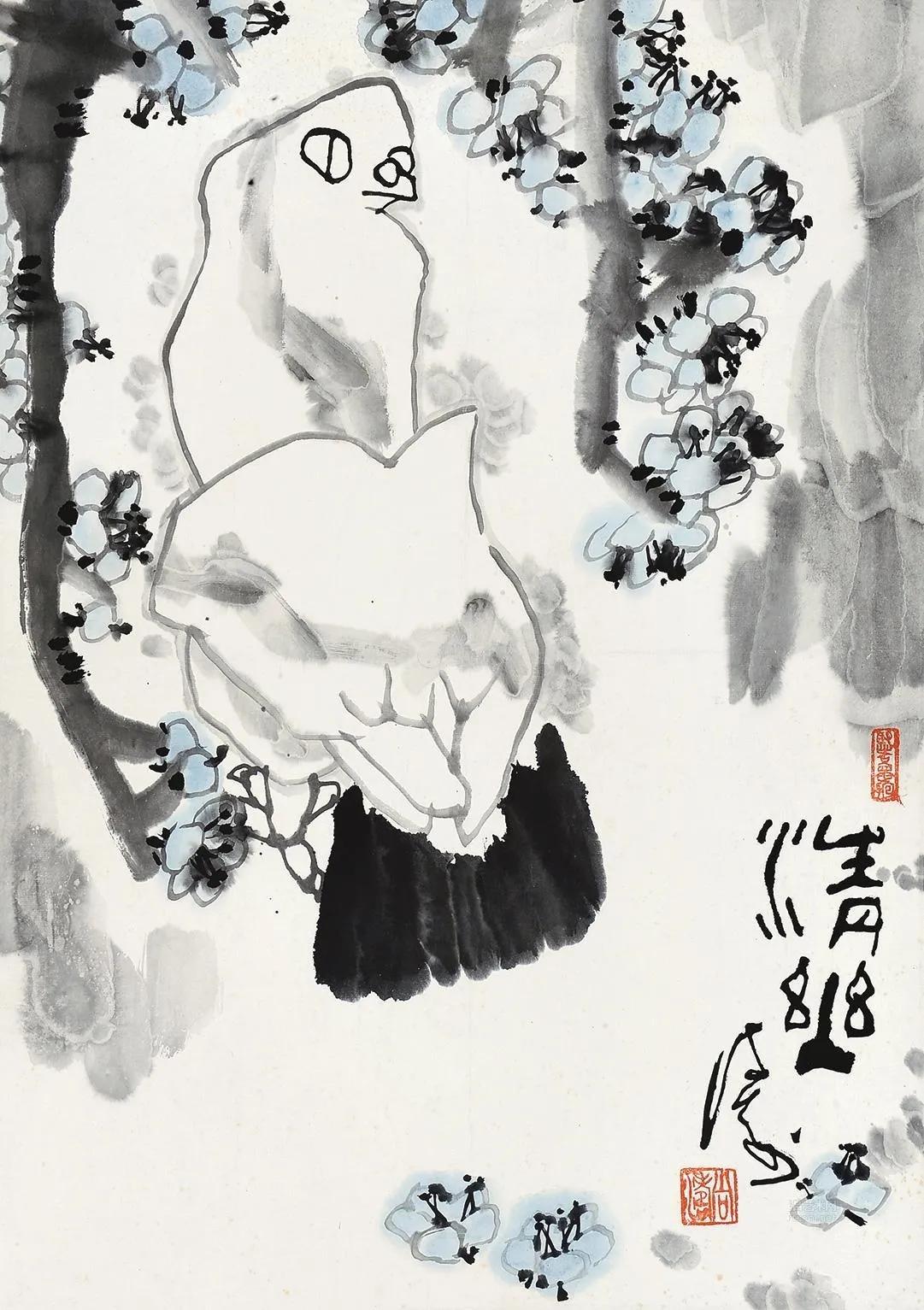 一团墨渍，几组干笔，尚涛的大写意非同凡响