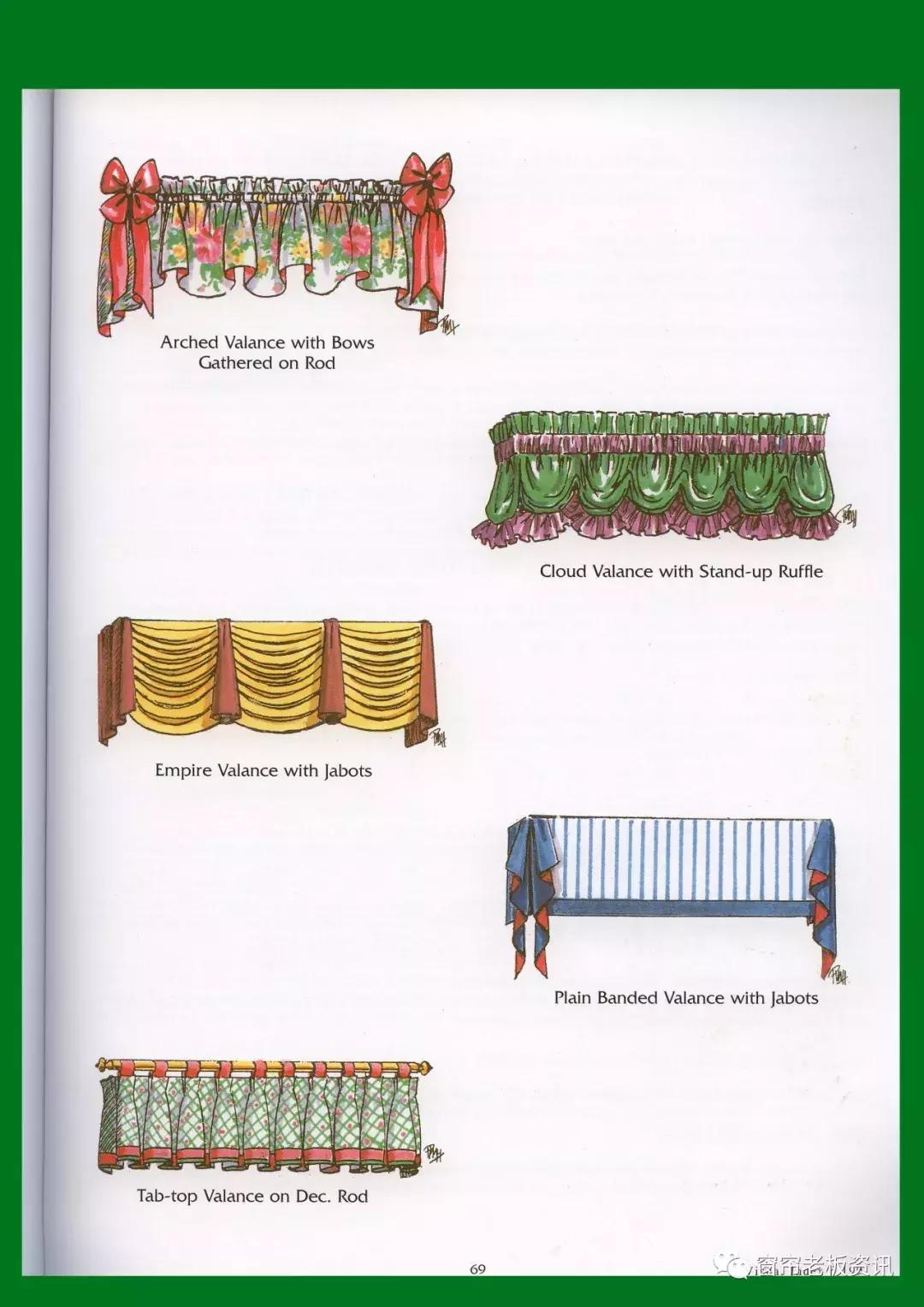 手绘窗帘效果图,100种窗帘图案大全