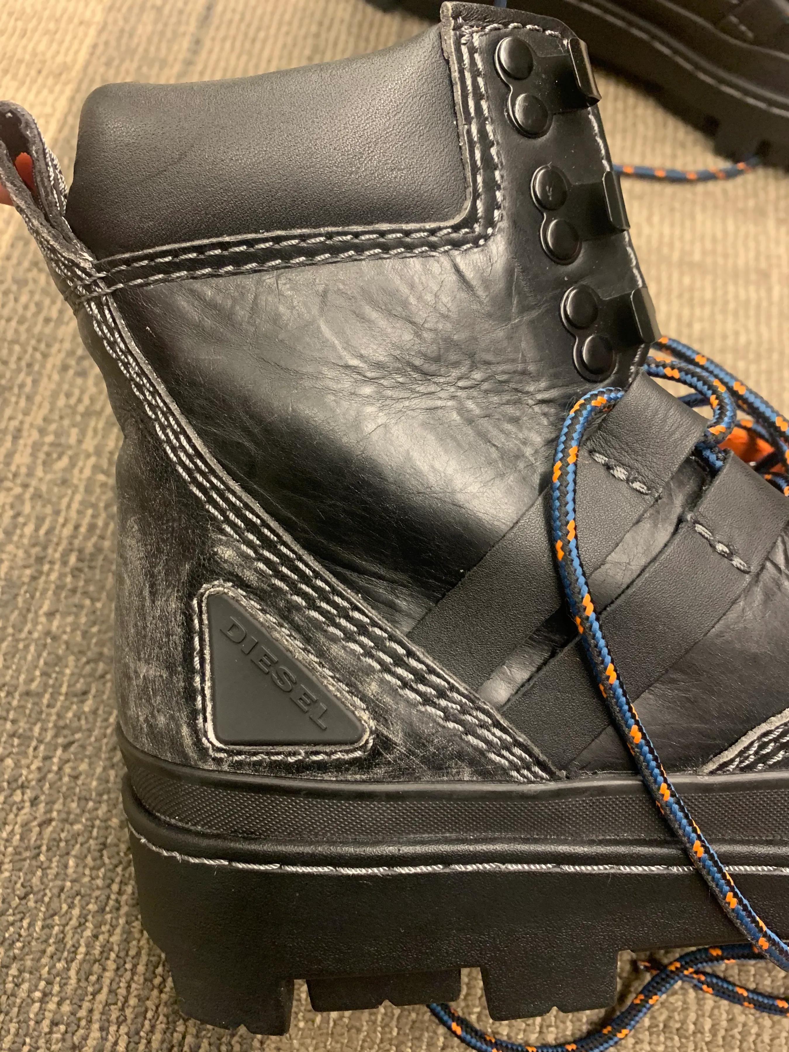 种草潮鞋男,马丁靴男款diesel