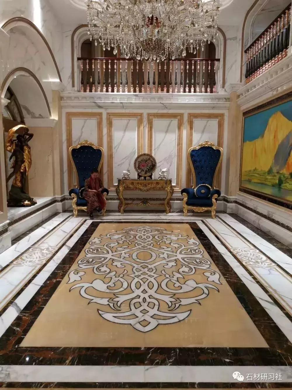 深圳豪宅别墅装修效果图,大理石豪宅整装