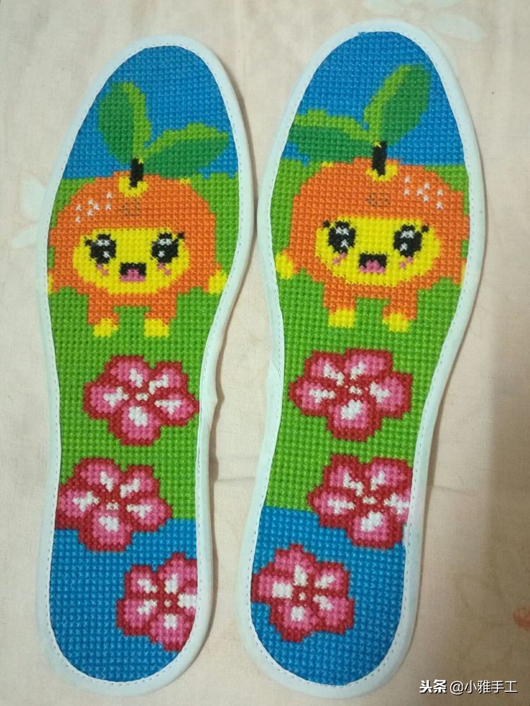 云南小巧妹自做鞋垫刺绣教程,孙姐手工刺绣鞋垫教程