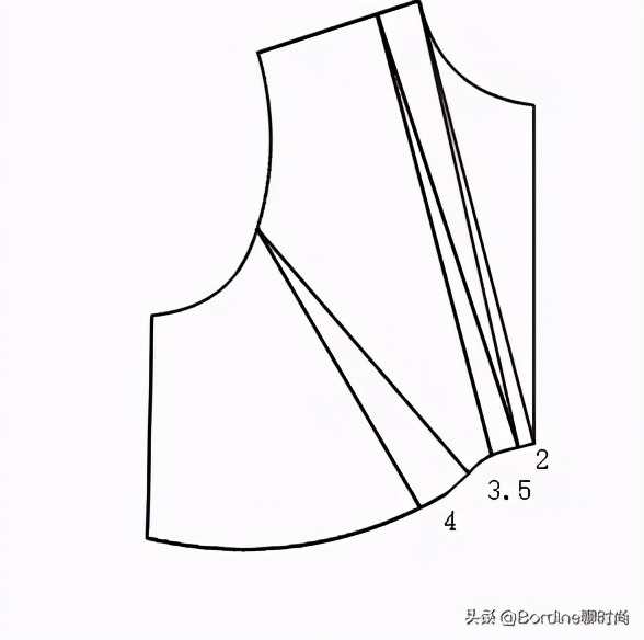 蝴蝶结连衣裙裁剪教程,前打褶连衣裙制版