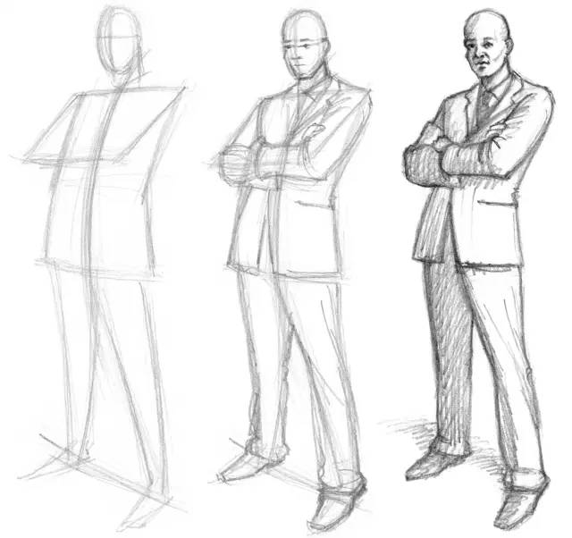 线稿构图快速入门,人物构图线稿教程
