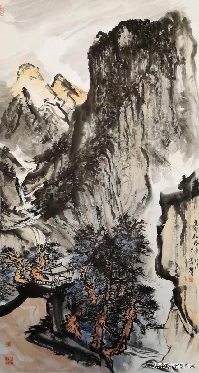 刘罡画作,泰山顶级水墨山水画