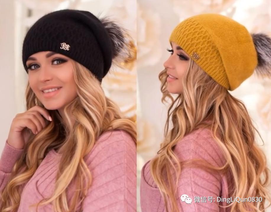 针织洋气气质帽子,针织帽子创意爆款