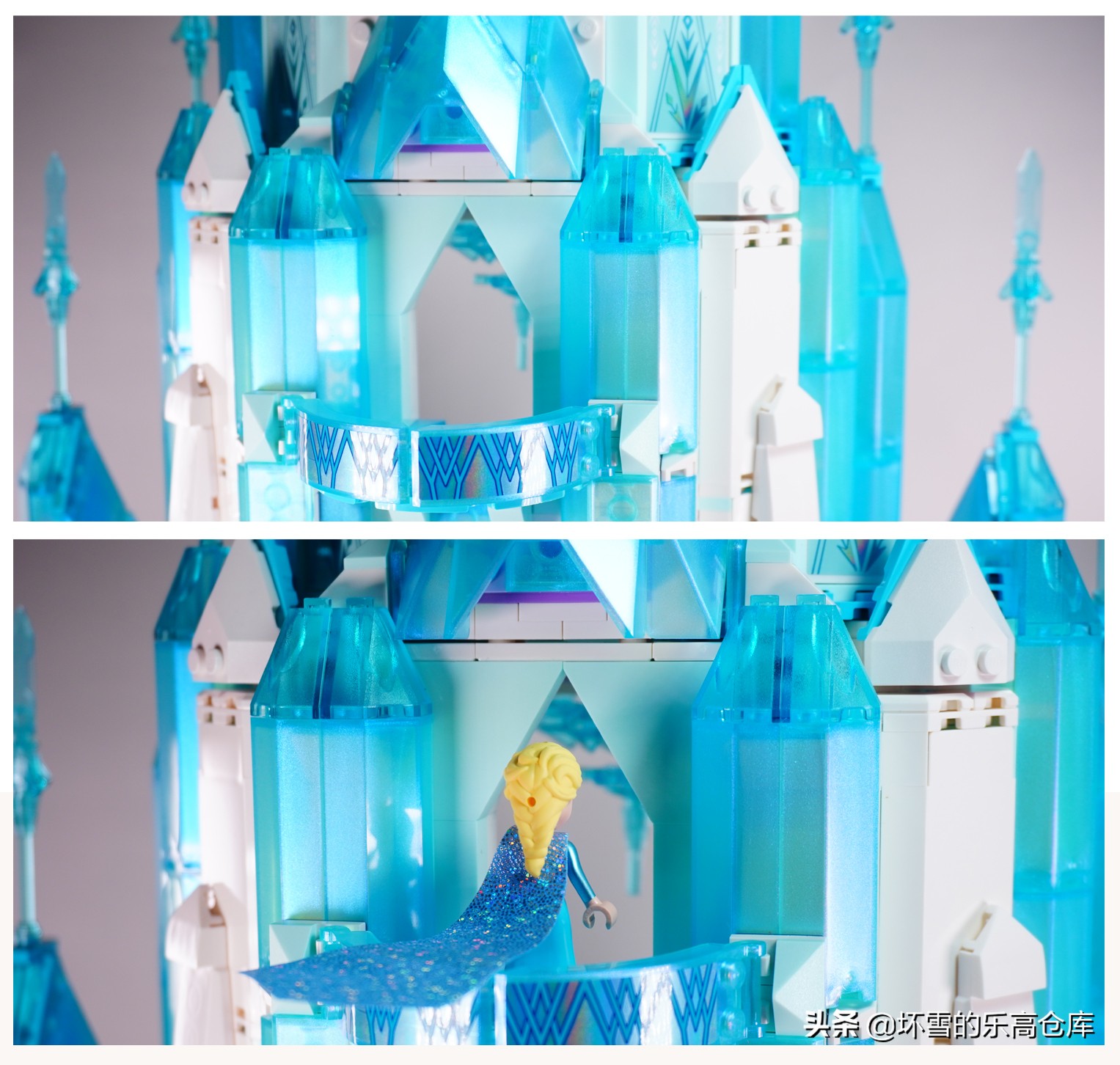 乐高迪士尼粉色城堡开箱,少女心乐高公主城堡