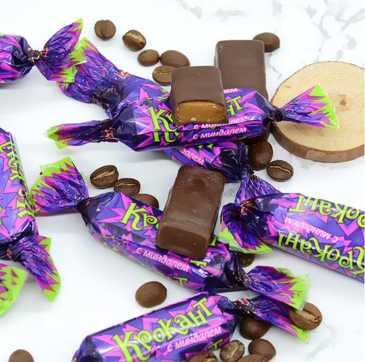 俄罗斯巧克力紫皮糖,俄罗斯原装进口巧克力夹心紫皮糖
