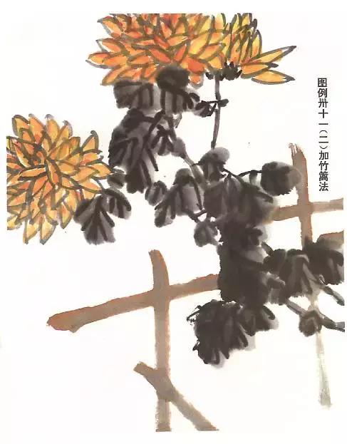 胡玉德菊花国画技法步骤,菊花叶子国画教程