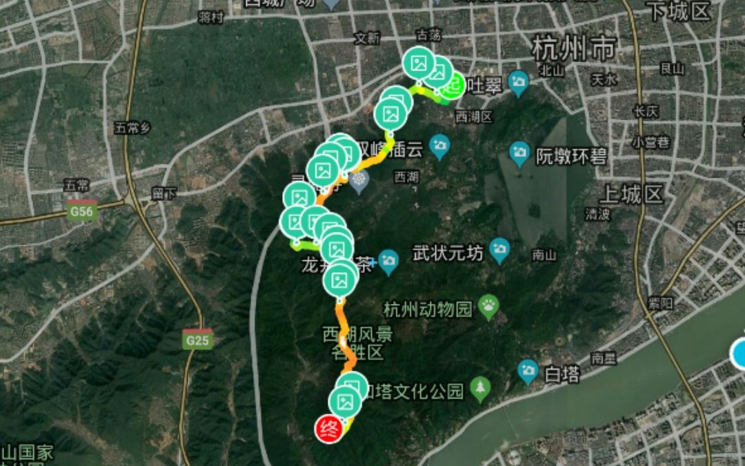 西湖毅行路线攻略图高清大图,杭州西湖毅行路线图