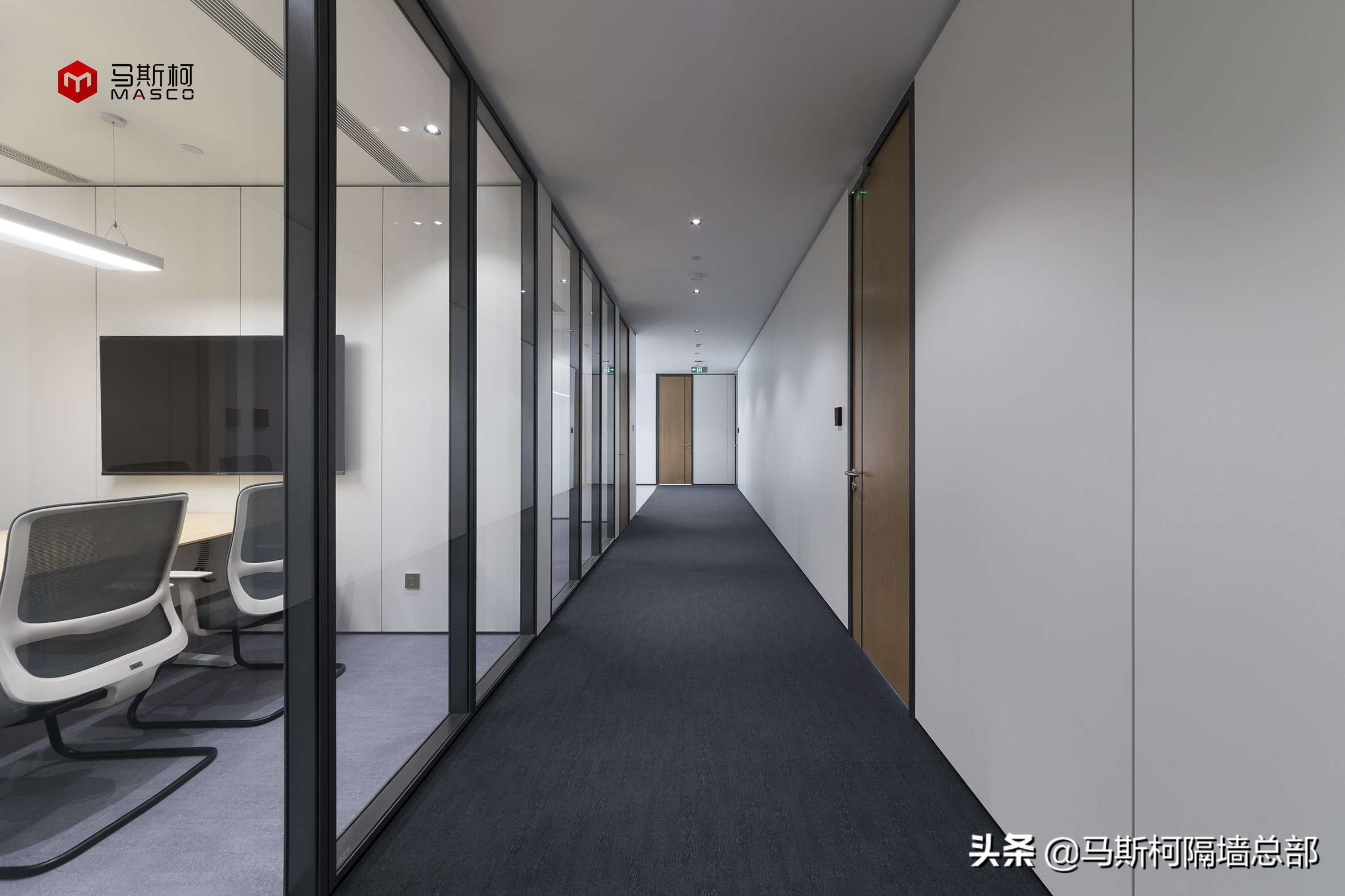 办公室防火玻璃隔断图片,办公室断桥铝防火大玻璃隔断