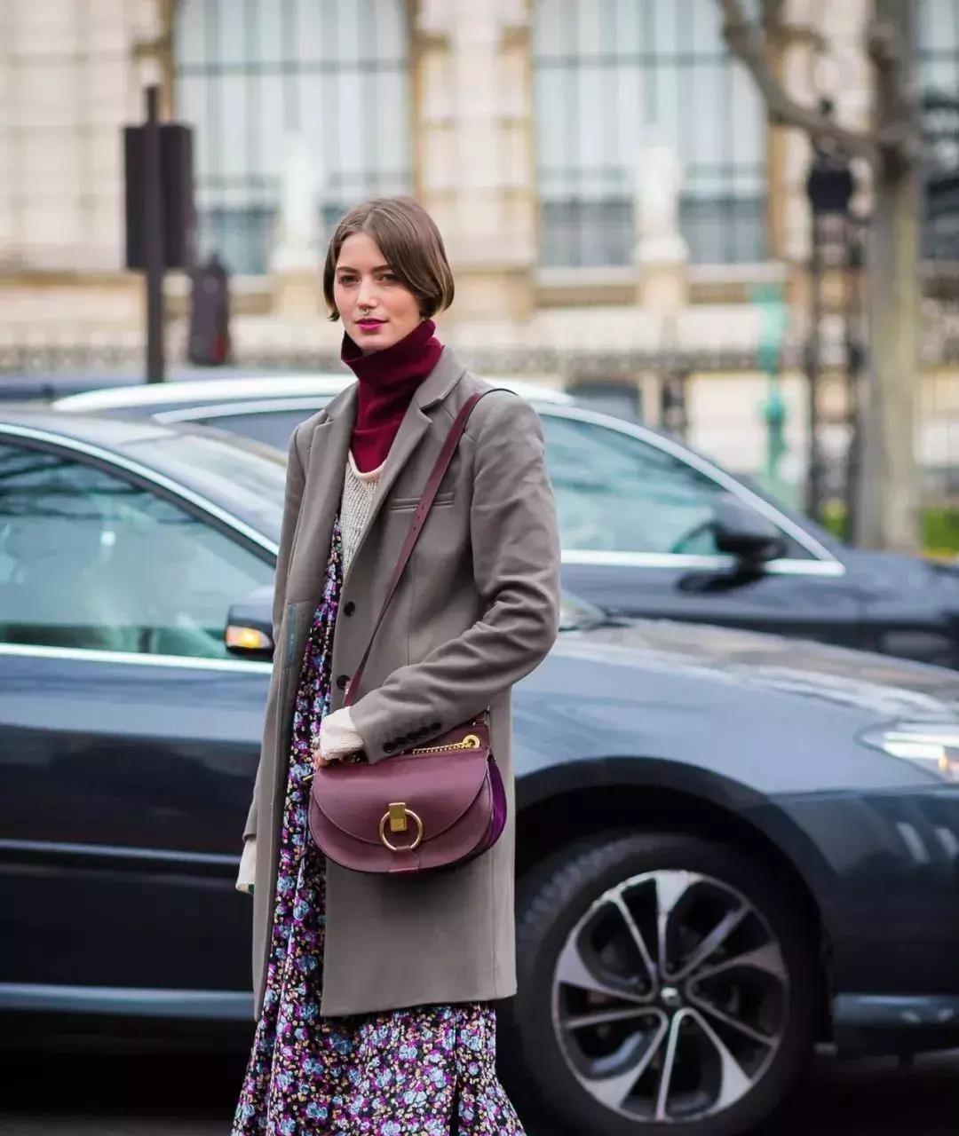 方领连衣裙冬天怎么穿,冬天也能穿的裙子