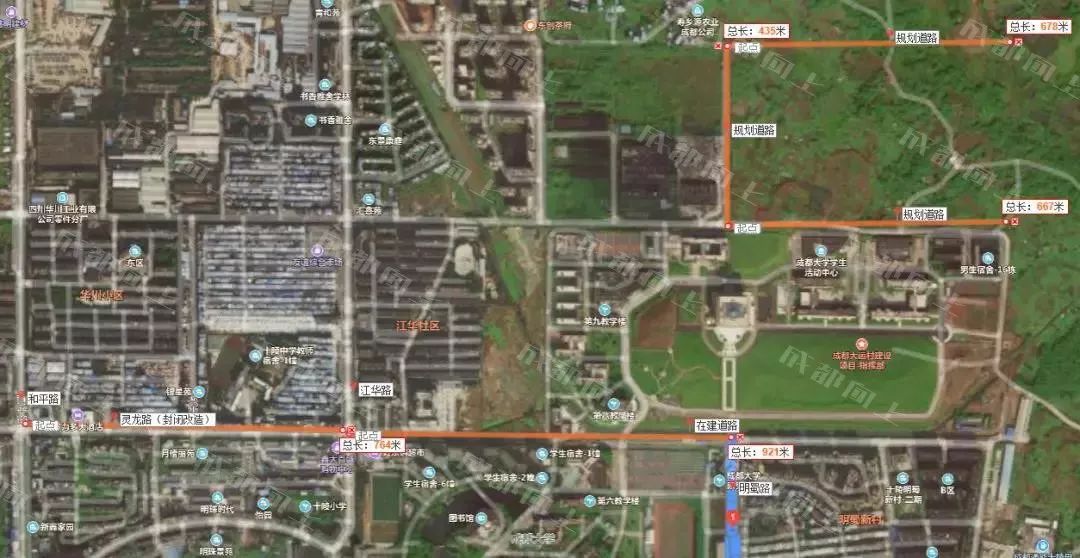 大运村建设火热朝天，成都大学已经上天