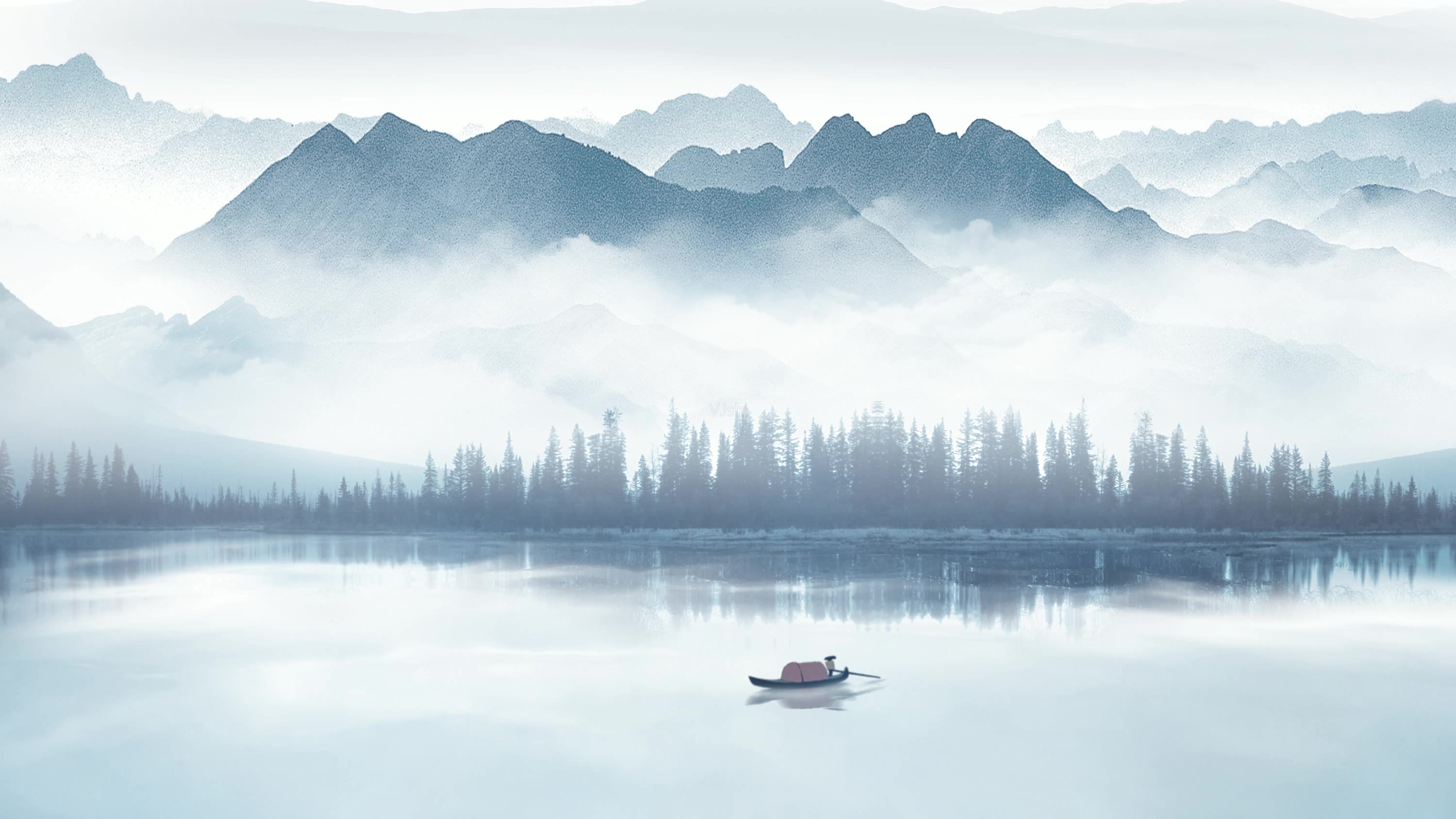 无水印分享｜这套中国风PPT背景图，简直美爆了