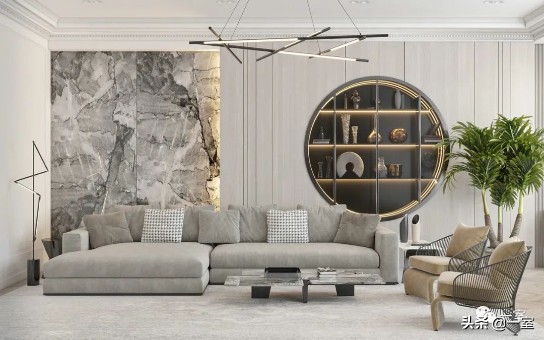 客厅背景墙设计260例,现代风背景墙作品