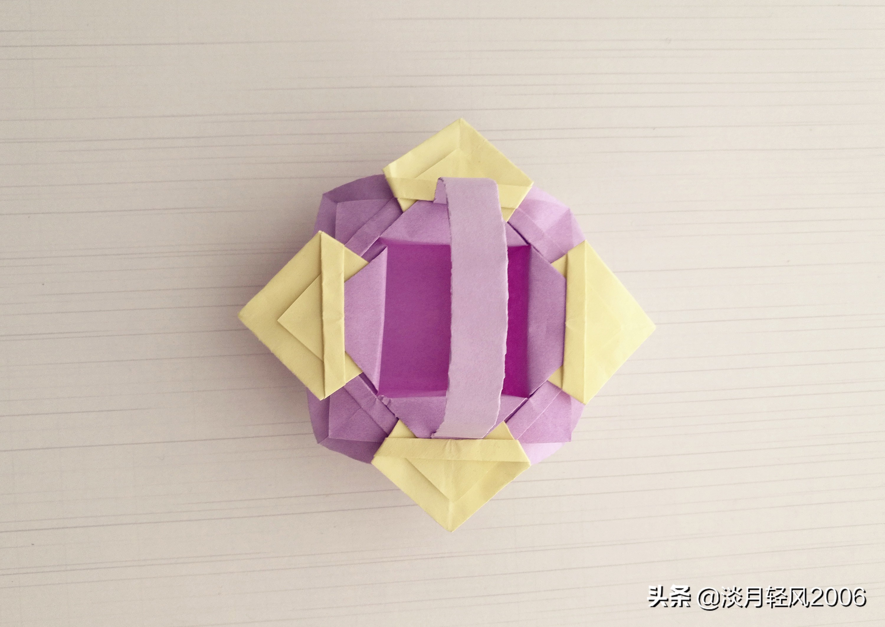 小花篮的折法手工,自制可爱的小花篮折纸