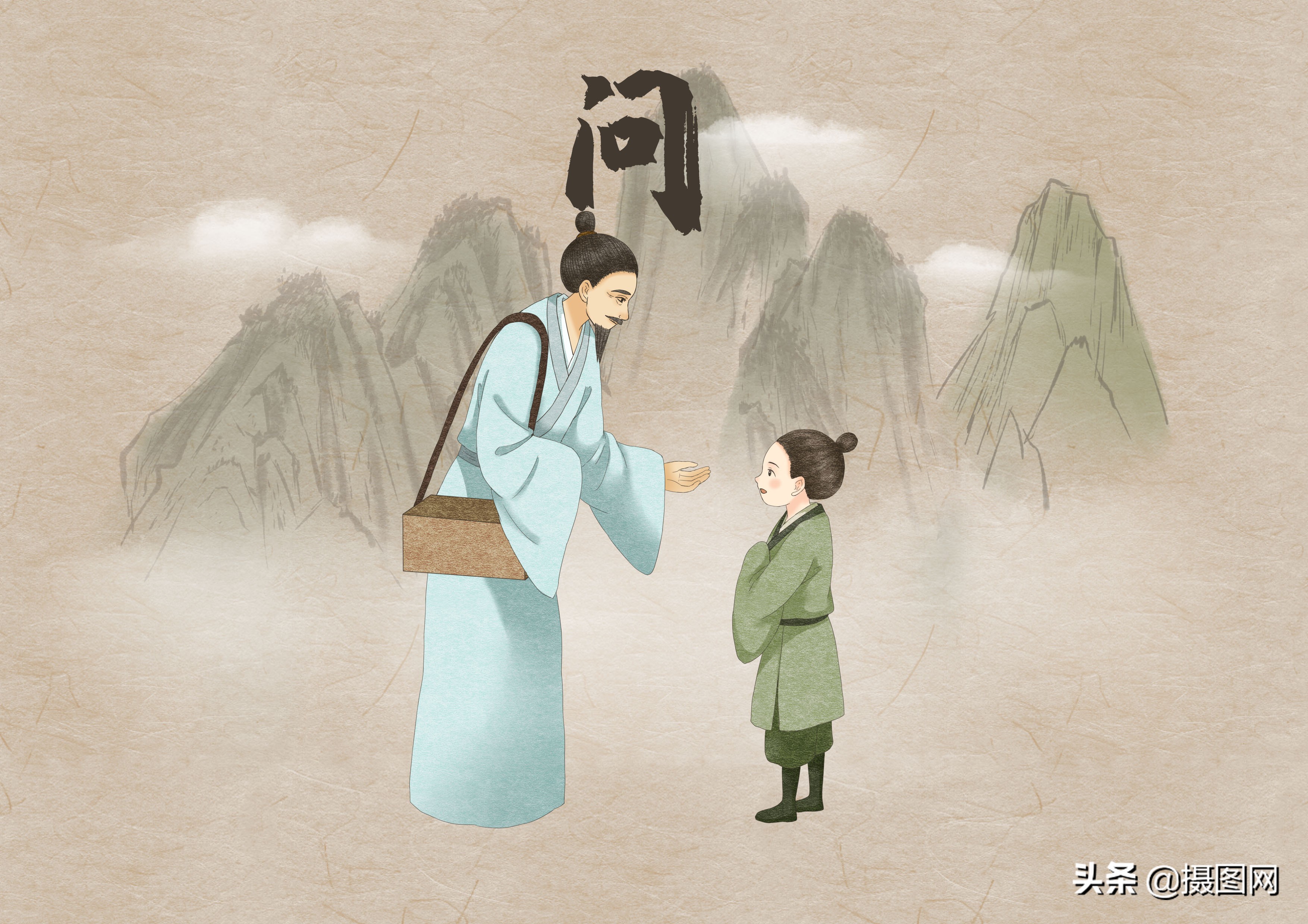 中医十种绝美插画,中医小插图