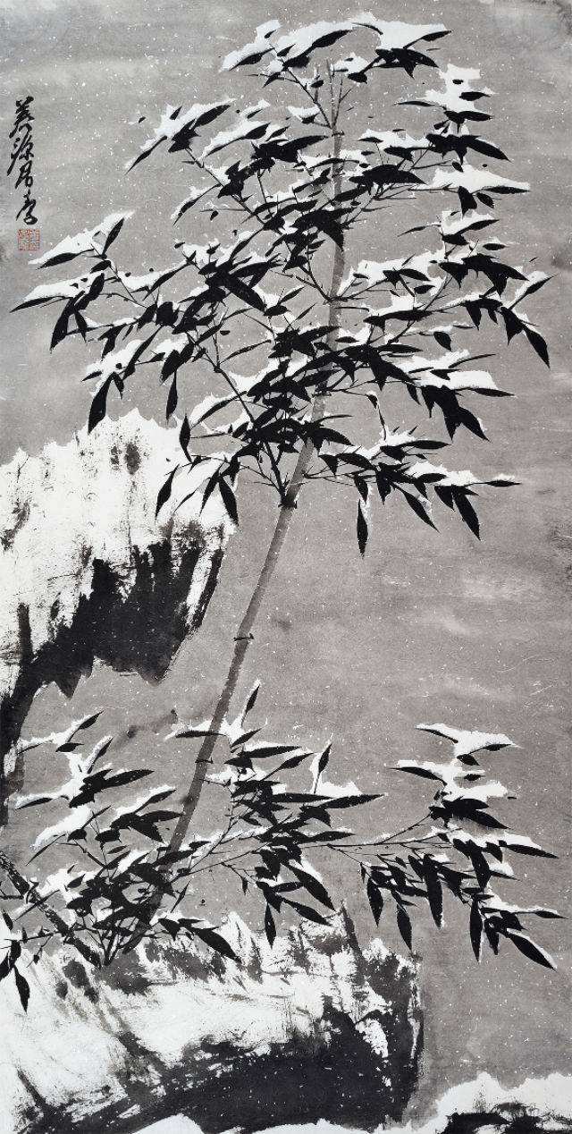 中国风山水画中的雪景,中国画雪景山水画