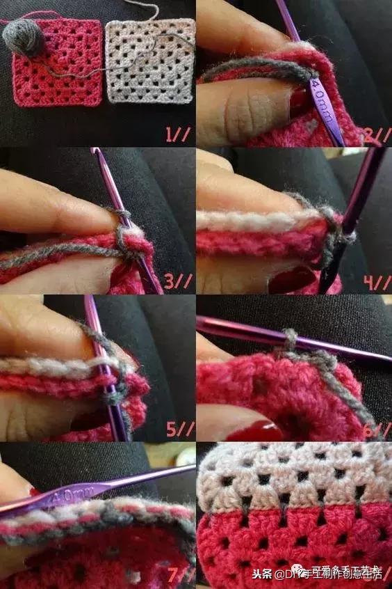 钩拼接毛毯教程,钩拼接毛毯的编织视频