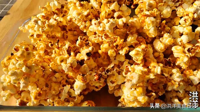 自制焦糖爆米花全过程,家常焦糖爆米花做法用食用油