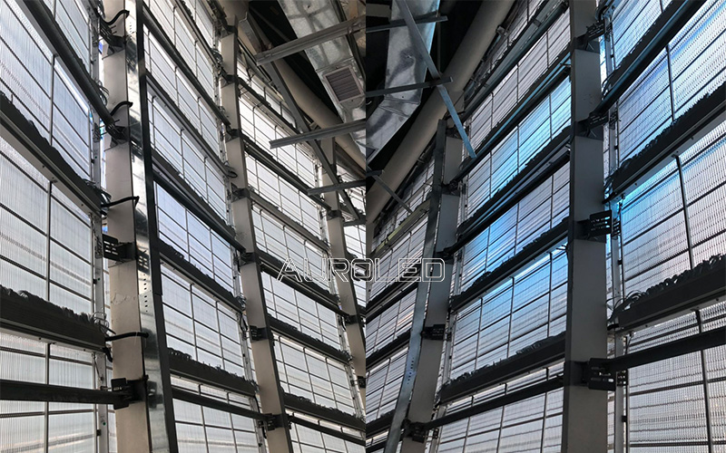 独创三维立体弧面显示，奥蕾达透明屏带火了vivolab品牌概念店