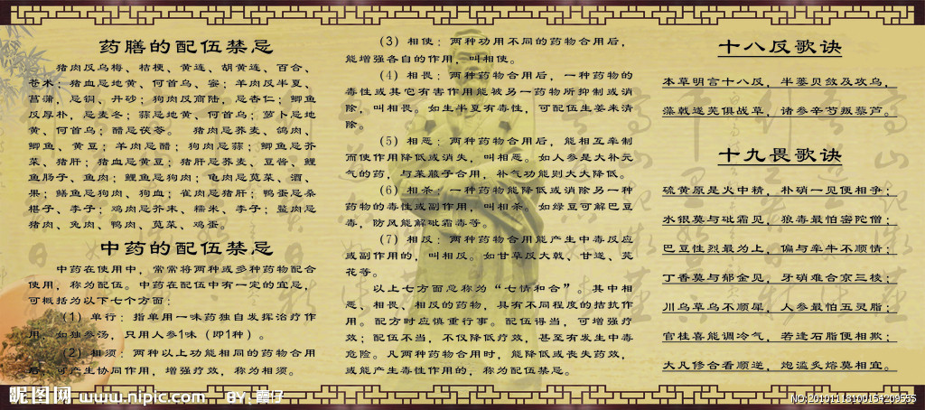 中药配伍禁忌十八反讲解,中药配伍禁忌十八反十九畏