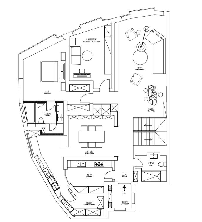 260平顶楼复式,保利璞悦顶楼复式260
