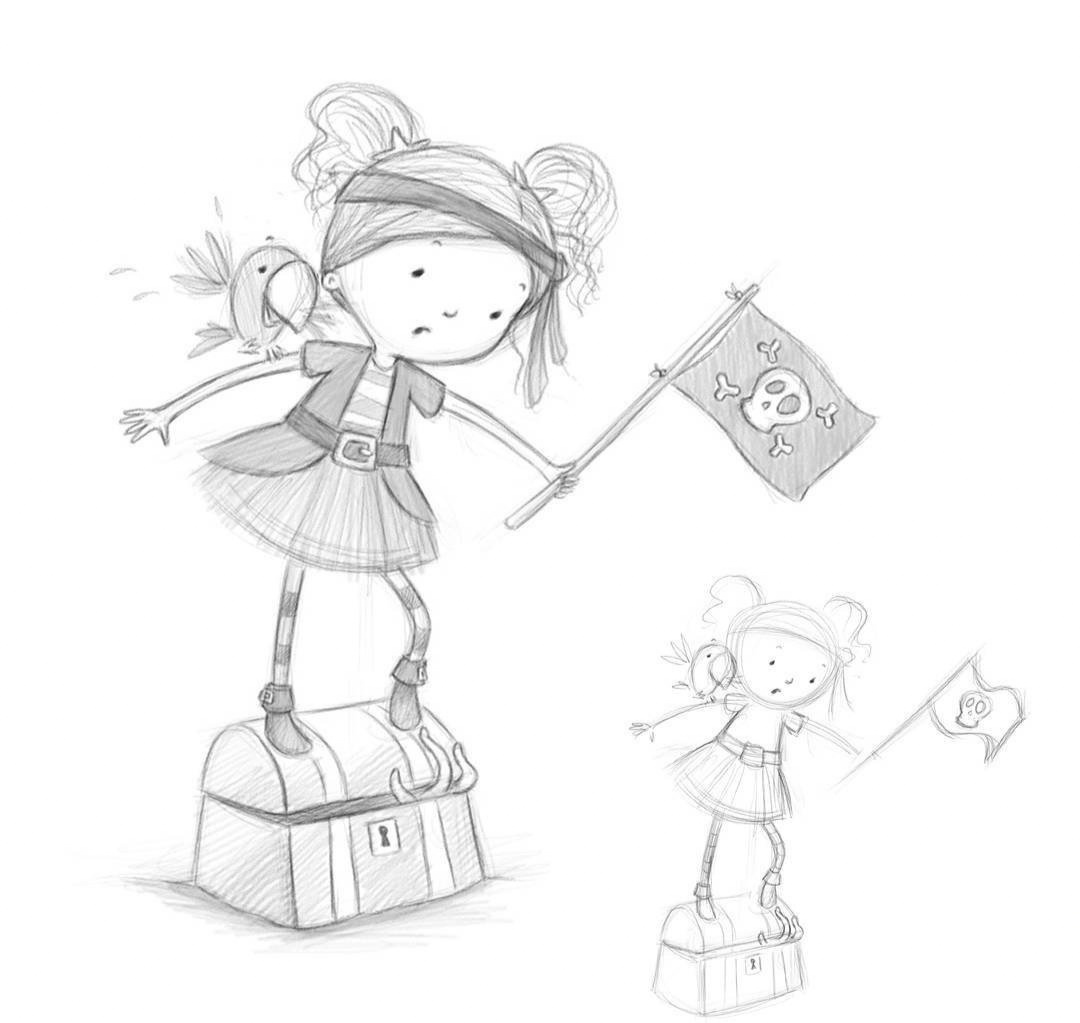 插画手绘初学者入门控笔临摹图,一组彩铅简笔画适合初学者