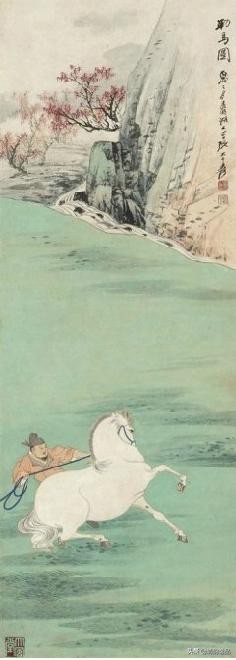 张大千最著名的动物画,张大千画写意的录像