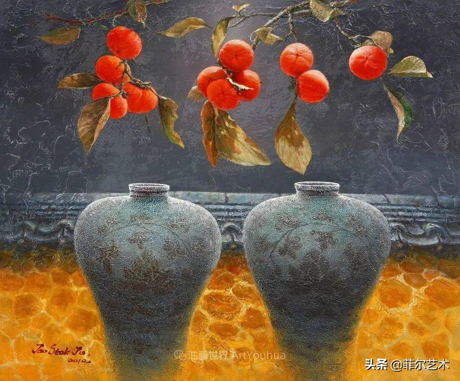 韩国画家朱世柱的作品非常出色，温暖、音乐和神秘