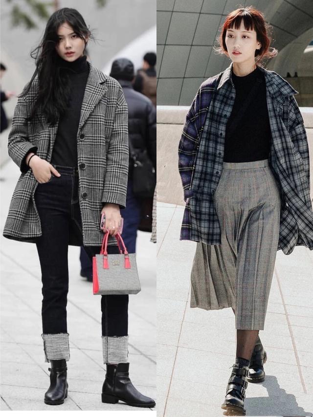 韩国女生人手一件黑色打底衫，穿出了时尚与高级，气质不比超模差