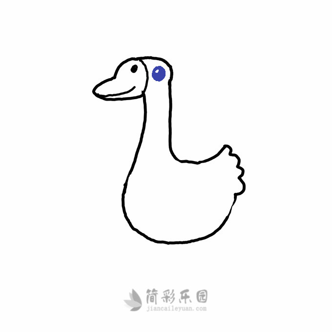 绘画鹅简笔画,鹅简笔画步骤