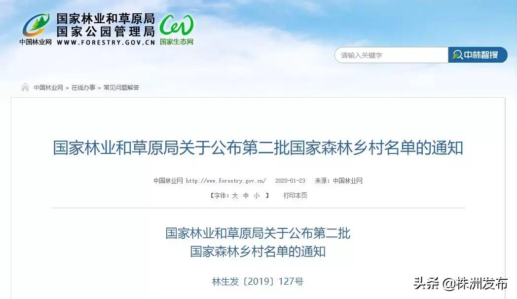 湖南第二批森林乡村名单,第二批国家森林乡村