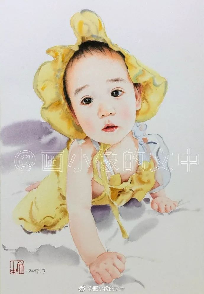 比起打印画,美院毕业的他,笔下这种彩铅水彩画才好看哭了~