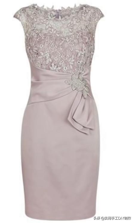 春天的手工白色蕾丝连衣裙,布艺蕾丝连衣裙