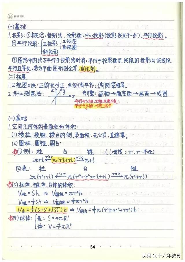 高考数学90分必会知识点,高考数学150学霸的笔记和归纳