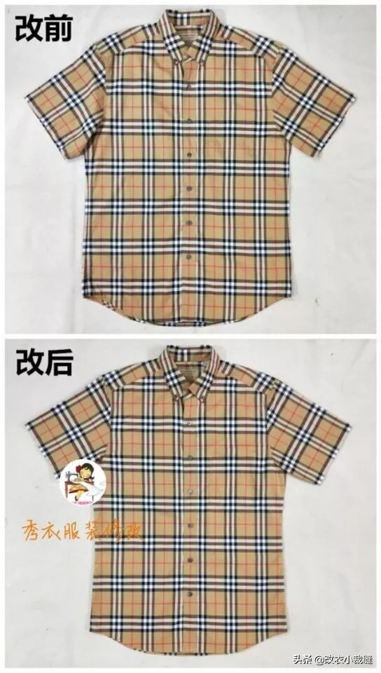 条纹衬衫大怎么改小,宽松的格子衬衫改小怎么弄