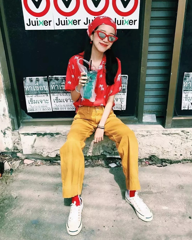 夏威夷蓝色火焰衬衫,夏威夷风衬衫搭配