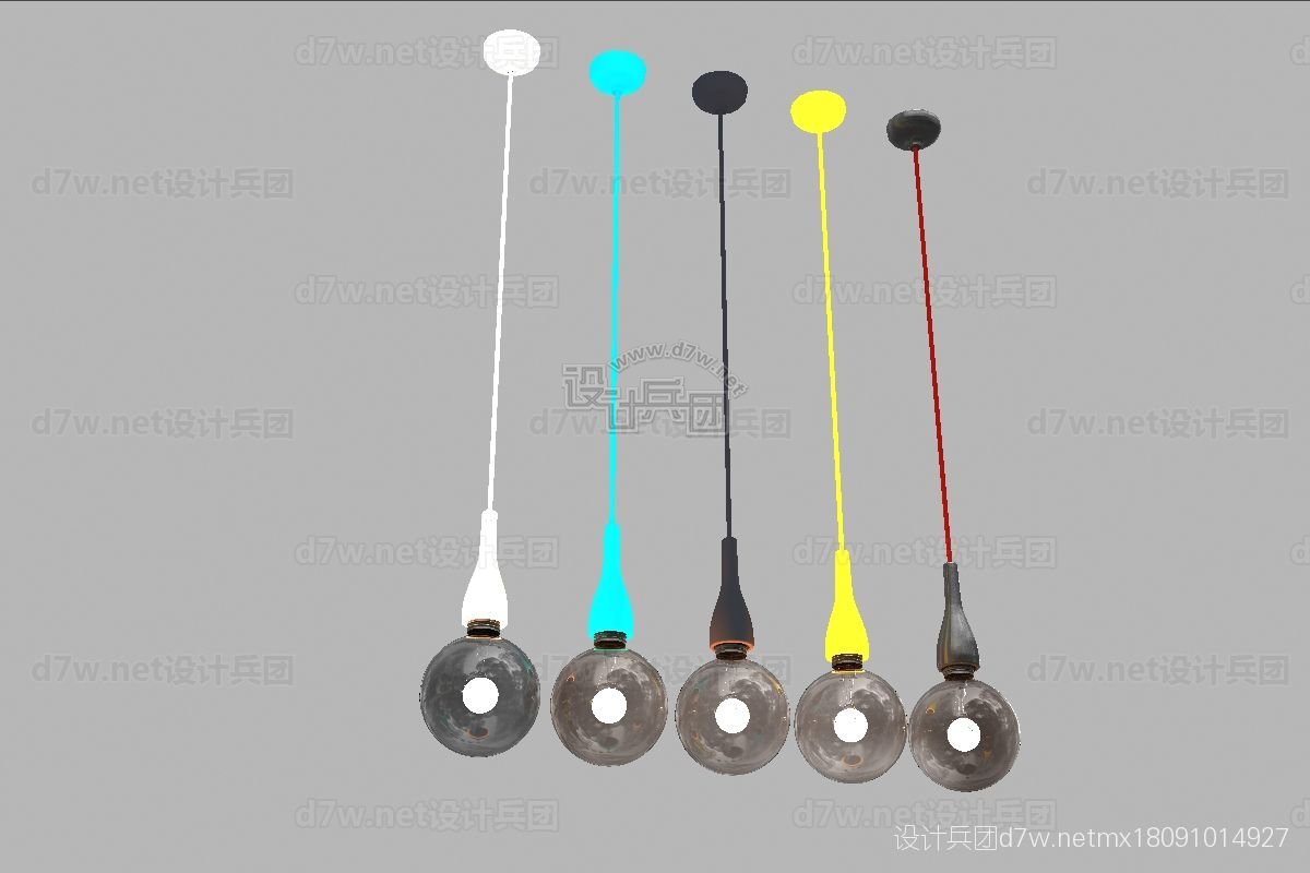 中式镂空格栅吊灯3d模型,单头小吊灯效果图