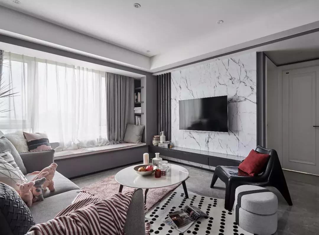 高级灰粉色卧室装修案例,高级灰的颜色铺在家里简约大气