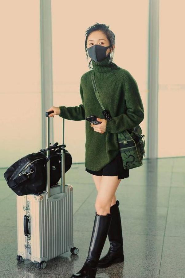 王子文日常运动鞋穿搭,小个子穿平底鞋如何显高