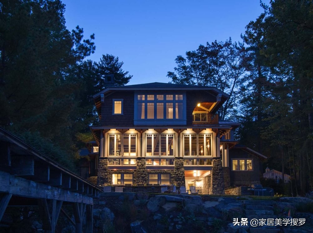 红橡木楼梯别墅,橡木楼梯踏步别墅