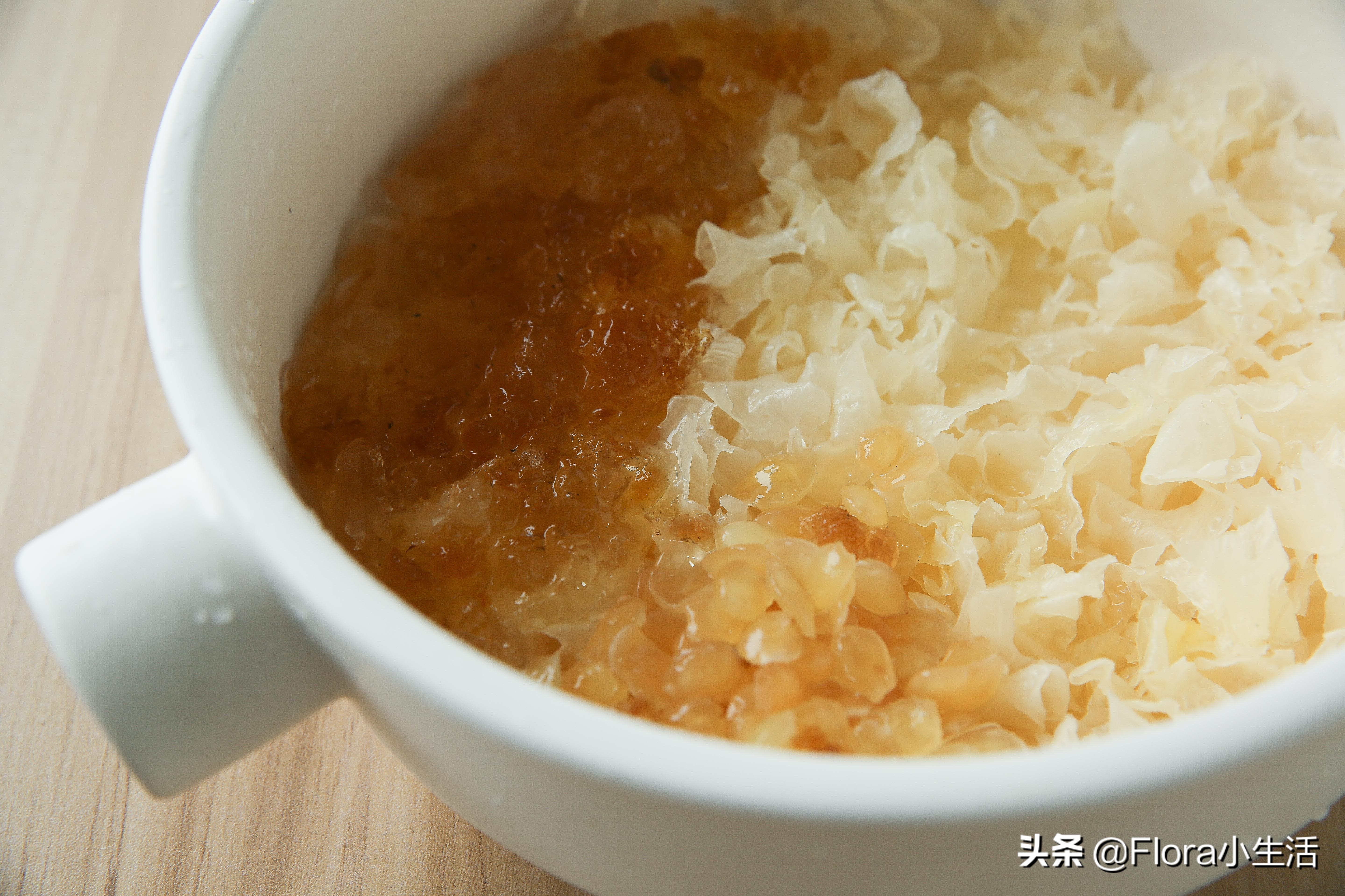 桃胶皂角米百合木瓜糖水,桃胶皂角米煲糖水