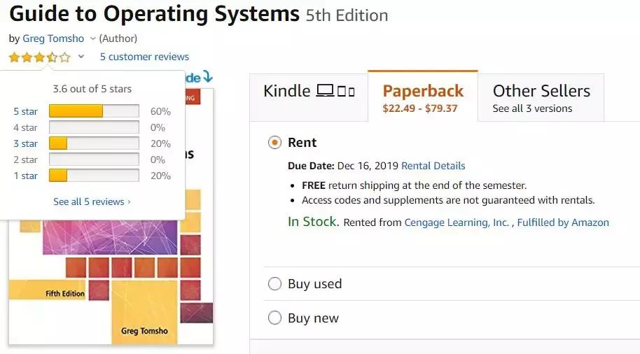 美亚上最畅销的操作系统书籍是它们