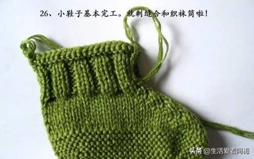 钩织宝宝鞋教程视频棒针,婴儿鞋编织教程初学棒针简单易学