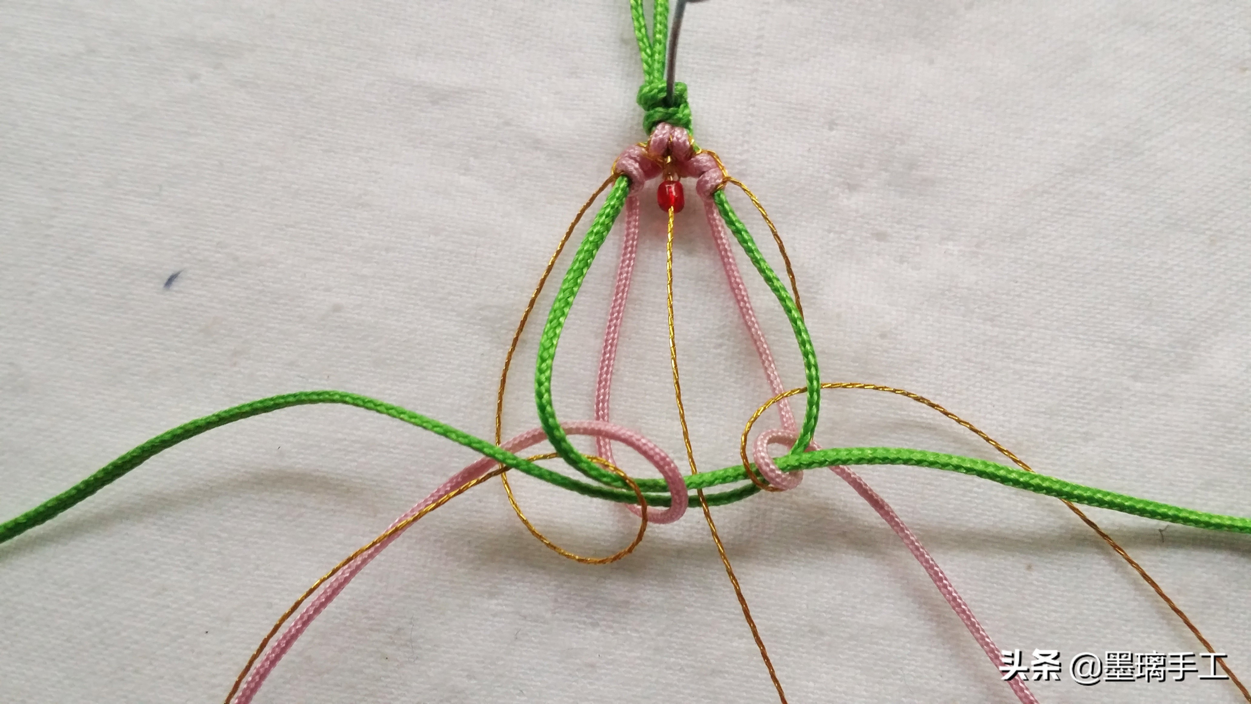桃花结手机绳编织教程,手工编织情丝结视频教程
